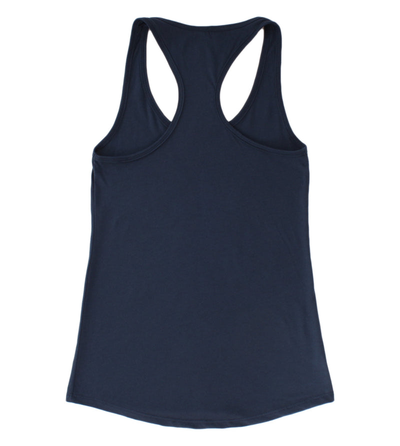 Sizzle Womens Racerback Tank Top Shirt - Indigo
