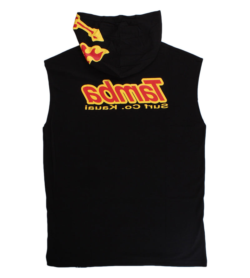 Mirror Tank Hoodie Shirt - Black