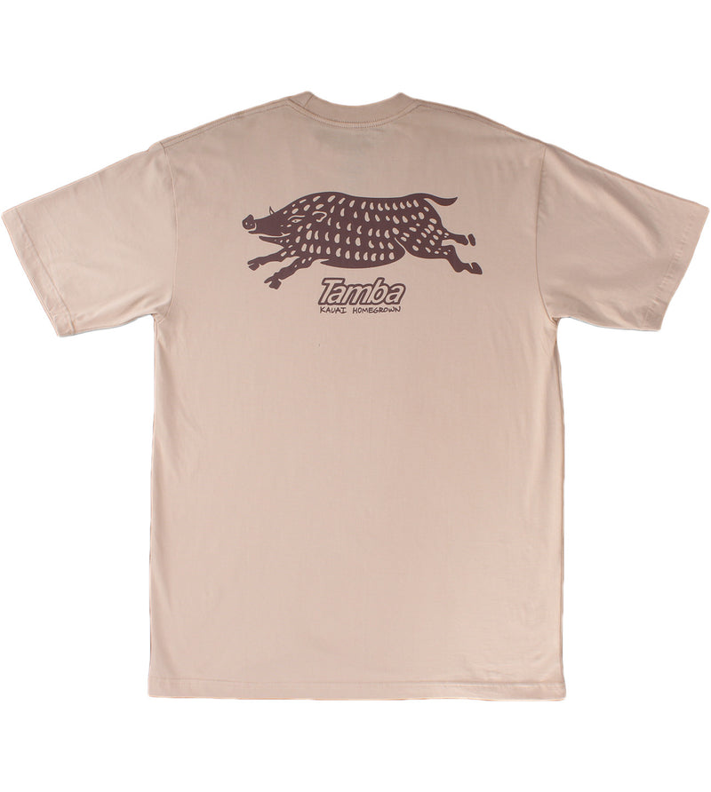 Happy Boar Short Sleeve Shirt - Beige
