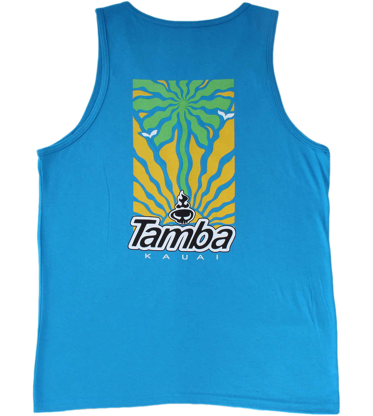 Sunrise Palm Tank Top Shirt - Sapphire