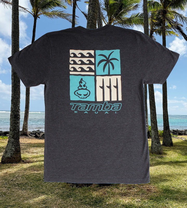 Four Square Soft Short Sleeve Shirt - Black Heather