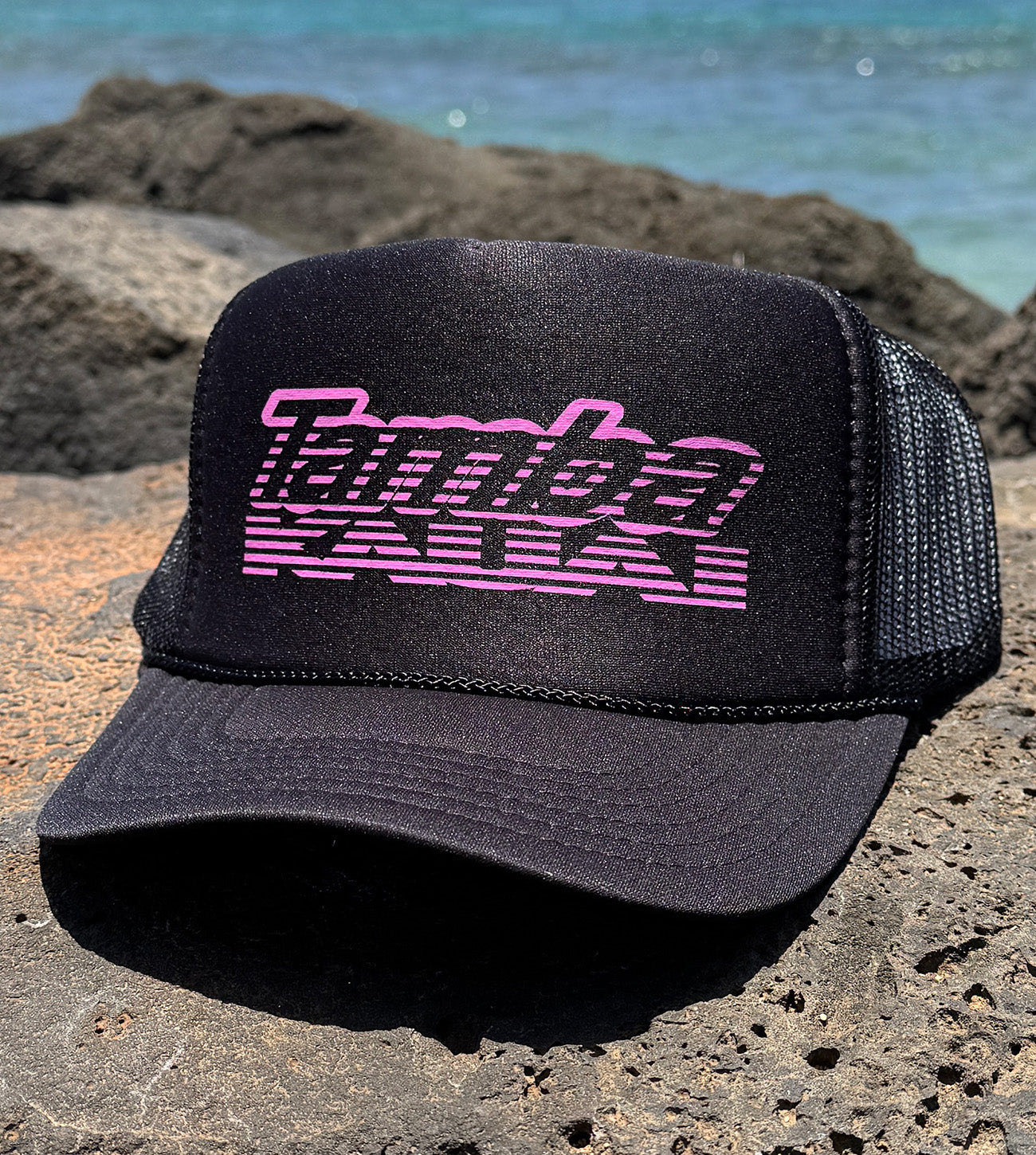 Tamba Rising Trucker Hat - Black/Pink