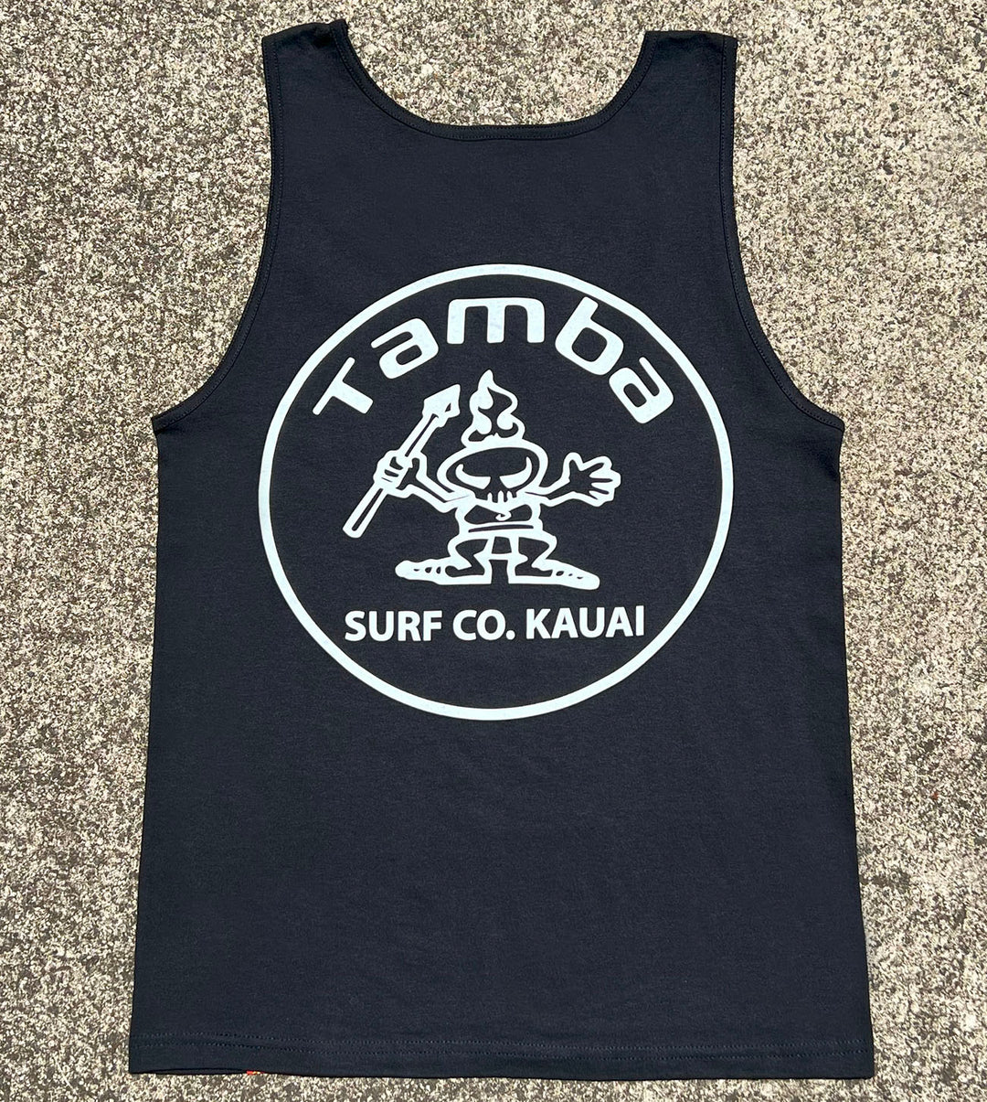 Stamp Tank Top Shirt - Black