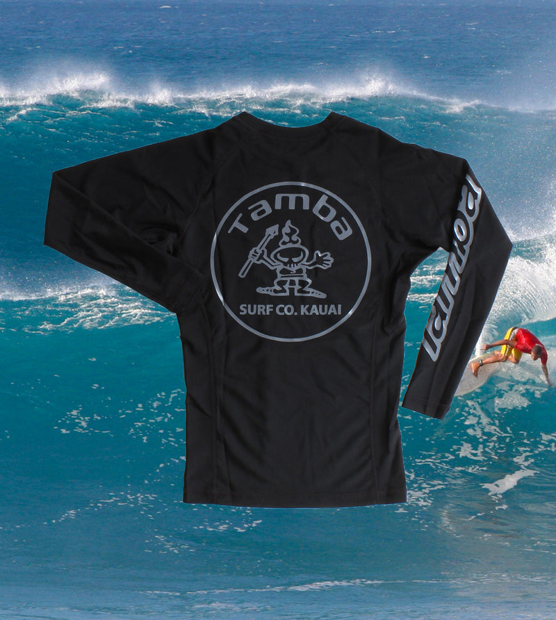 Stamp Rash Guard YOUTH Long Sleeve Shirt - Black
