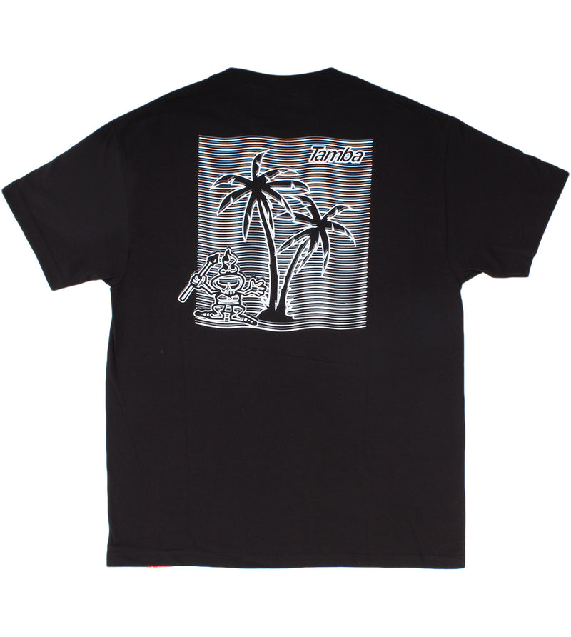 Palm Lines Short Sleeve Shirt - Black