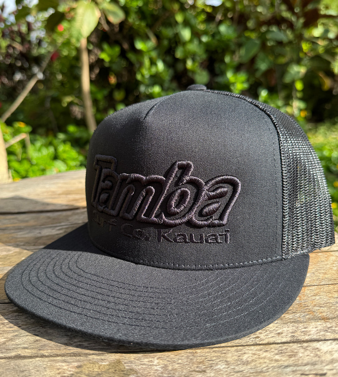 Classic Surf Co 3D Mesh Snapback Hat - Black/Black