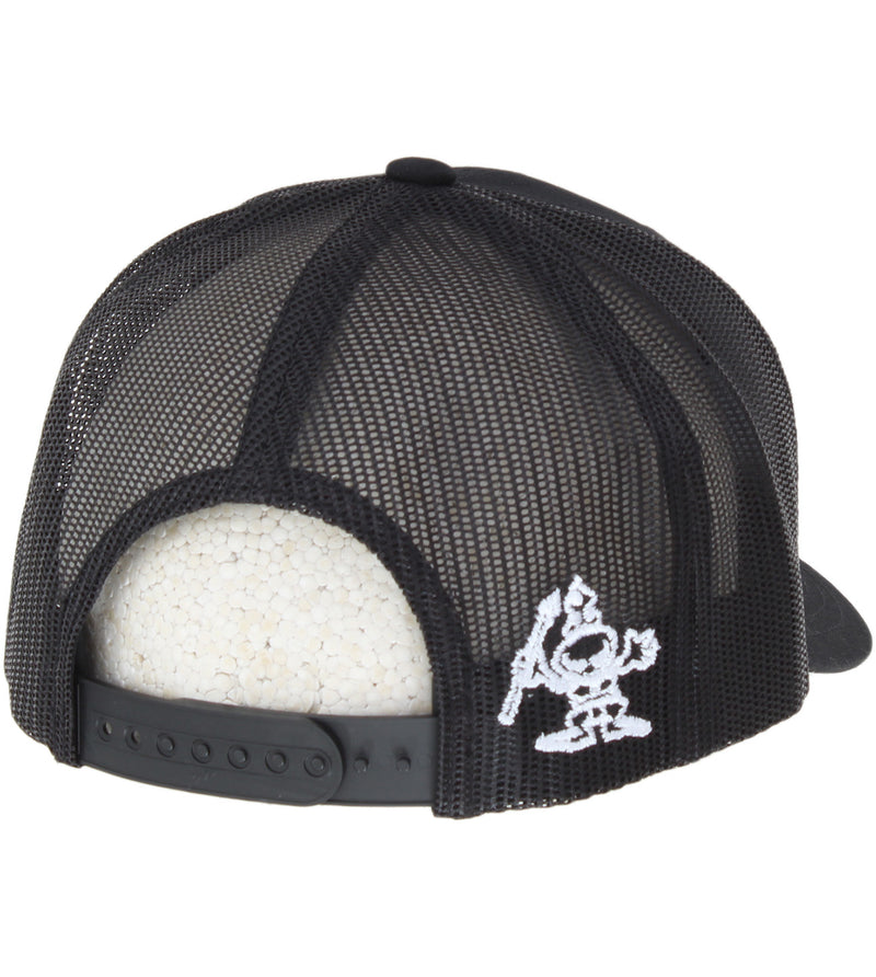 Classic Surf Co 3D Curvebill Mesh Snapback Hat - Black/Black