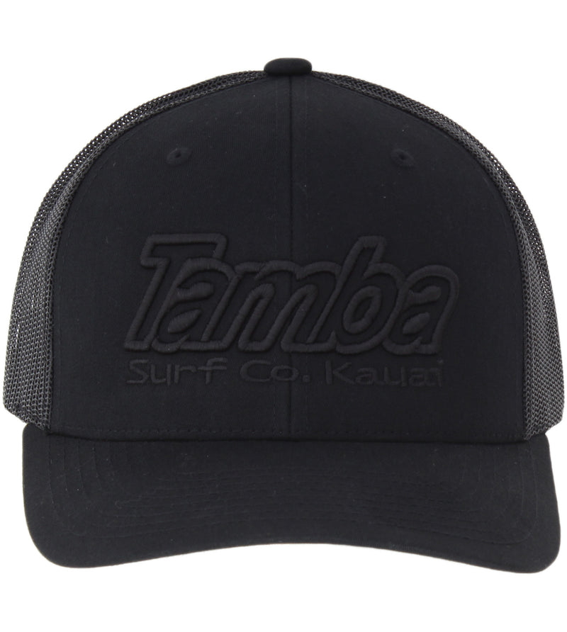 Classic Surf Co 3D Curvebill Mesh Snapback Hat - Black/Black
