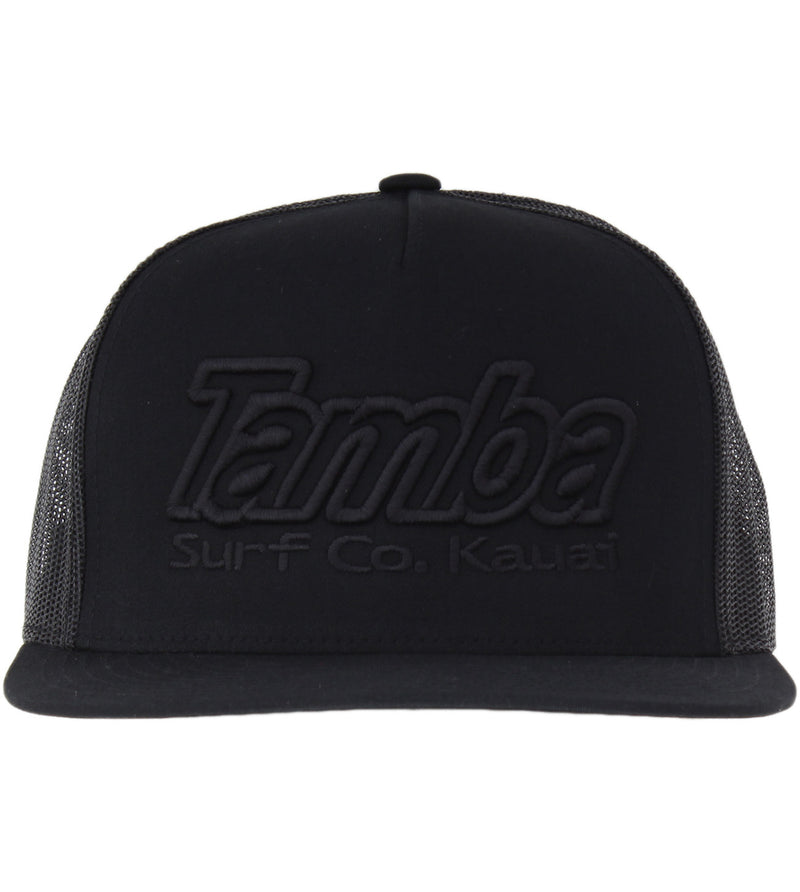 Classic Surf Co 3D Mesh Snapback Hat - Black/Black