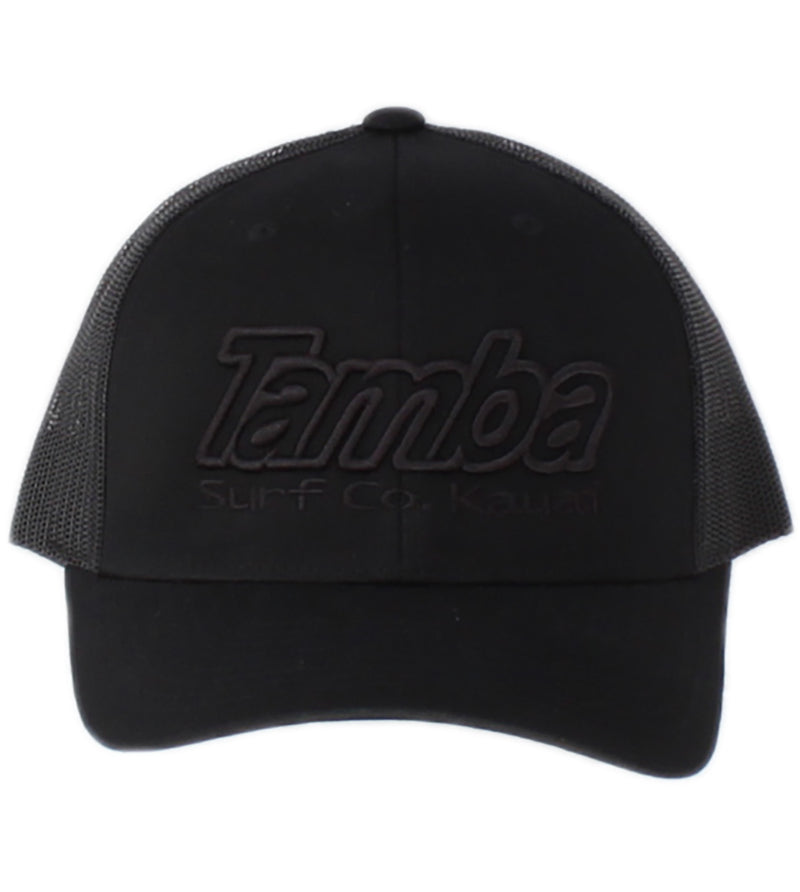 Classic Surf Co 3D Mesh Snapback Hat - Black/Black