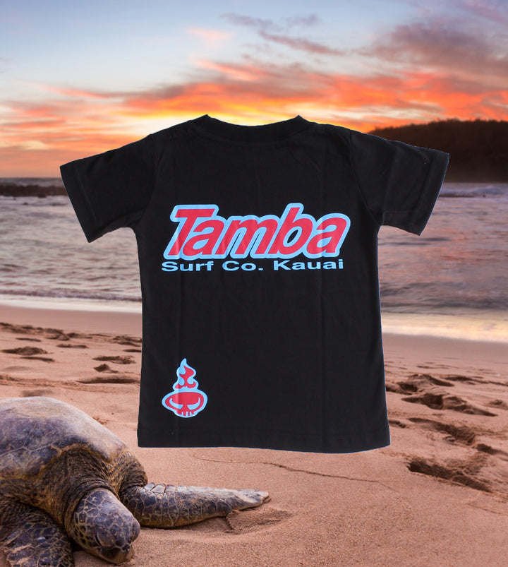 Surf Co Kauai Toddler Short Sleeve Shirt - Black/Blue/Red