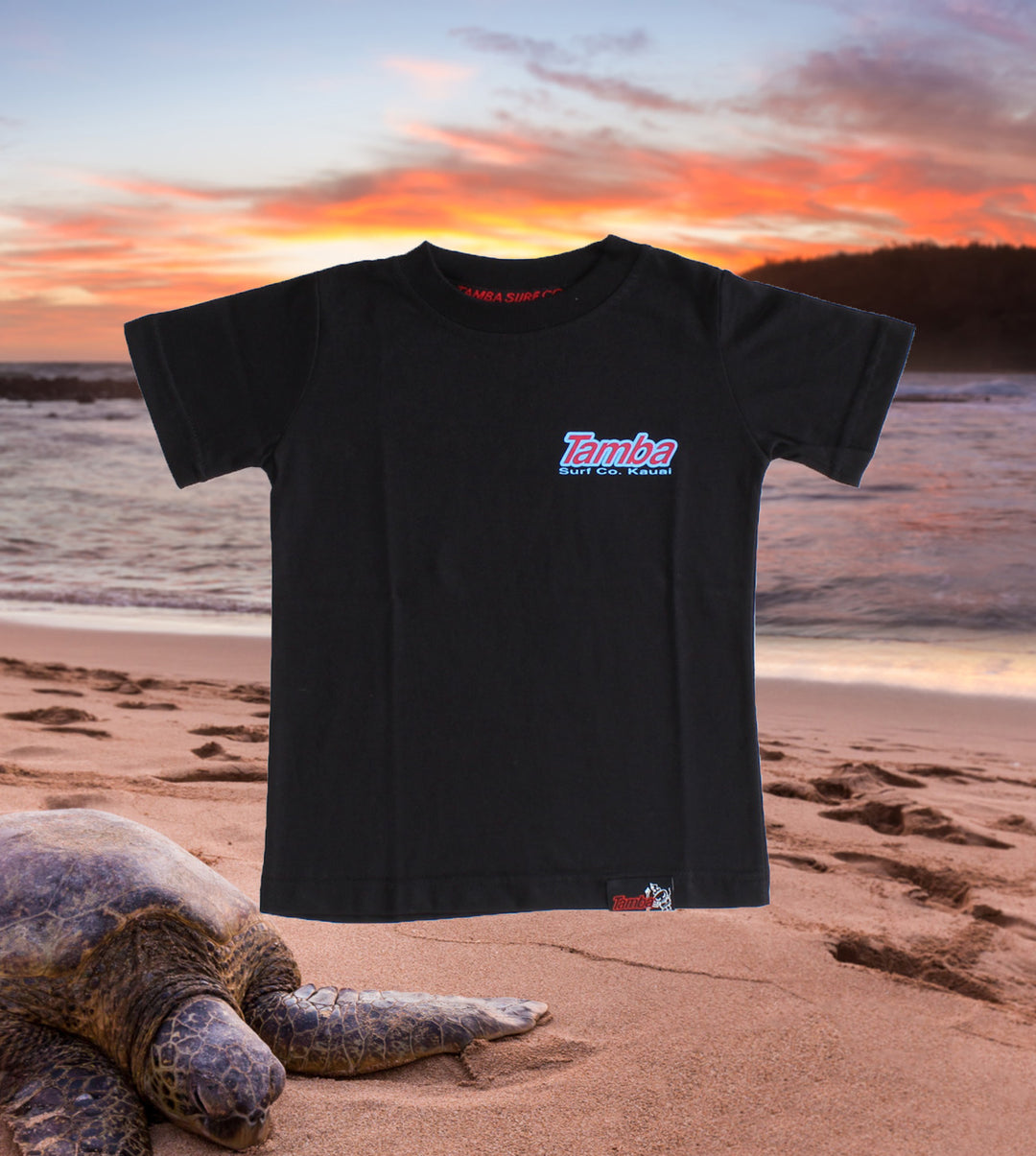 Surf Co Kauai Toddler Short Sleeve Shirt - Black/Blue/Red