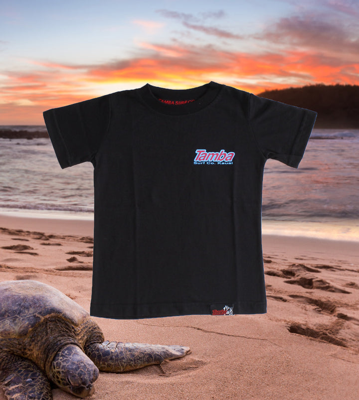 Surf Co Kauai Toddler Short Sleeve Shirt - Black/Blue/Red
