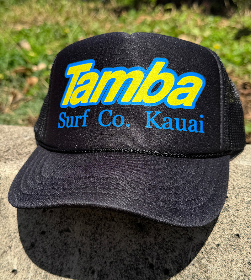 Surf Co Trucker YOUTH Hat - Black/Blue/Yellow