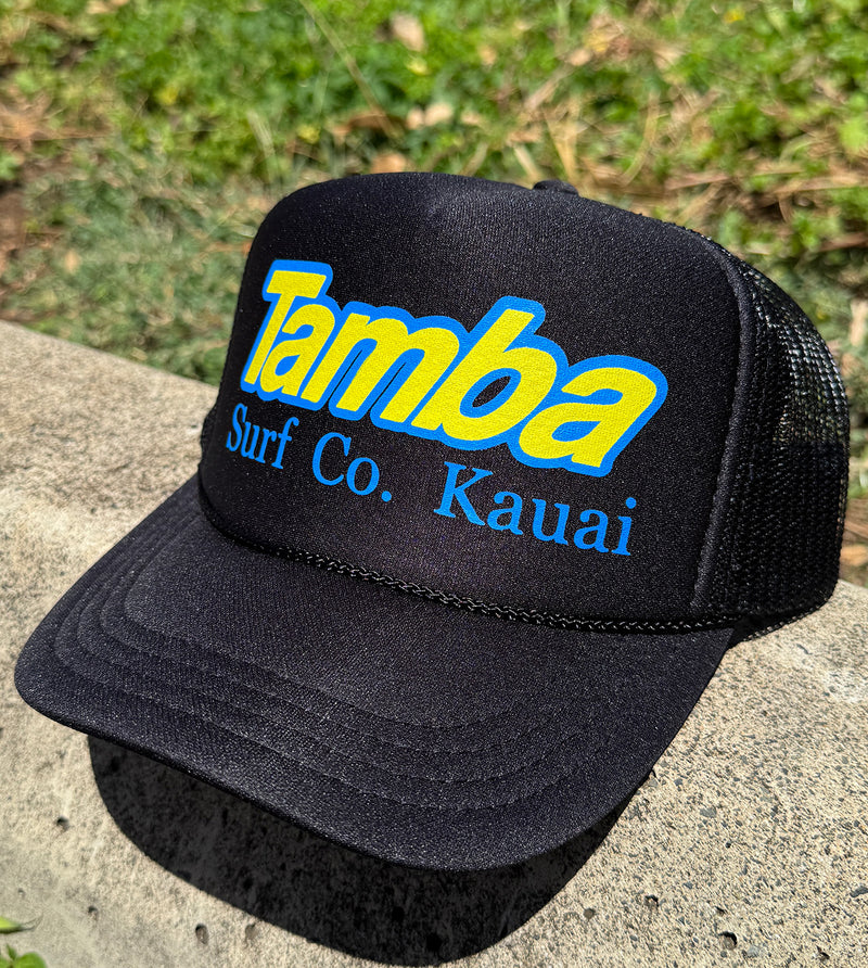 Surf Co Trucker YOUTH Hat - Black/Blue/Yellow