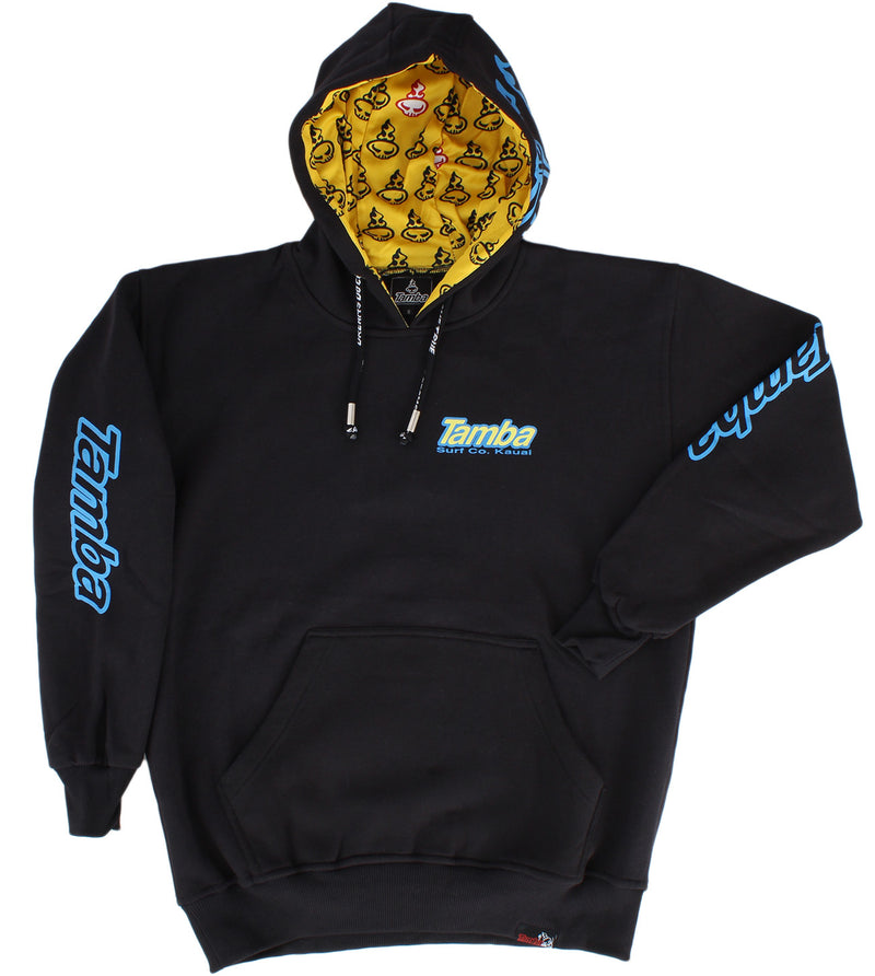 Surf Co Kauai Pullover Hoodie - Black Blue/Yellow