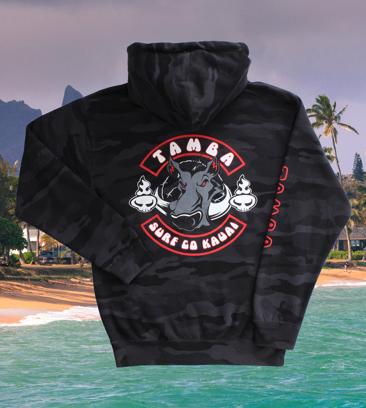 Warrior Tusk Pullover Hoodie - Black Camo
