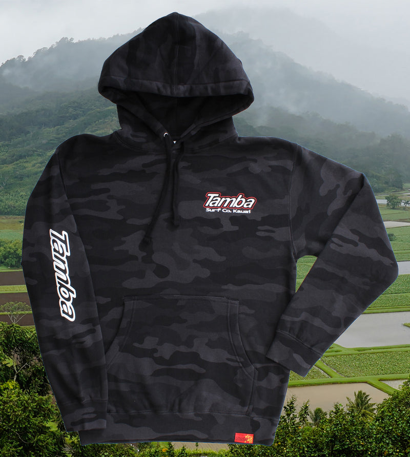 Island Ivory Pullover Hoodie - Black Camo