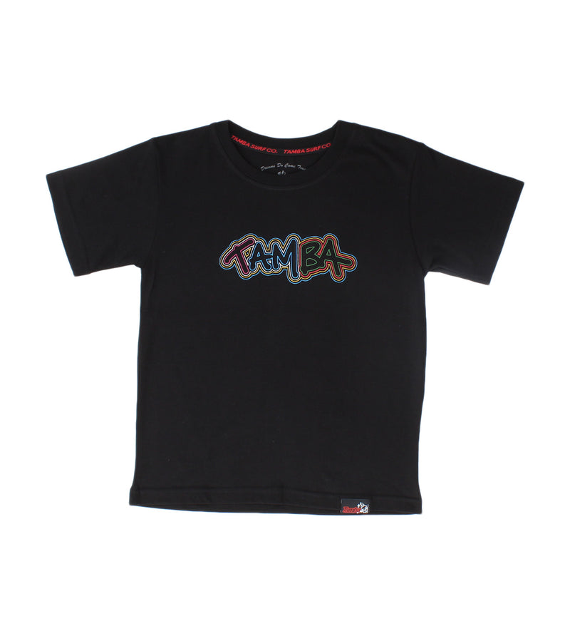 Stuzzy Neon YOUTH BOYS Short Sleeve Shirt - Black