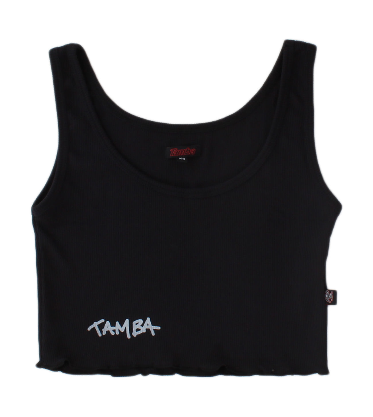 Stuzzy Warrior Womens Ribbed Cropped Tank Top Shirt - Black