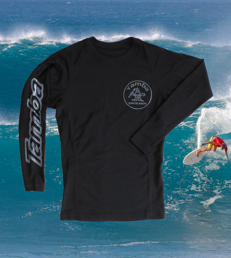 Stamp Rash Guard YOUTH Long Sleeve Shirt - Black