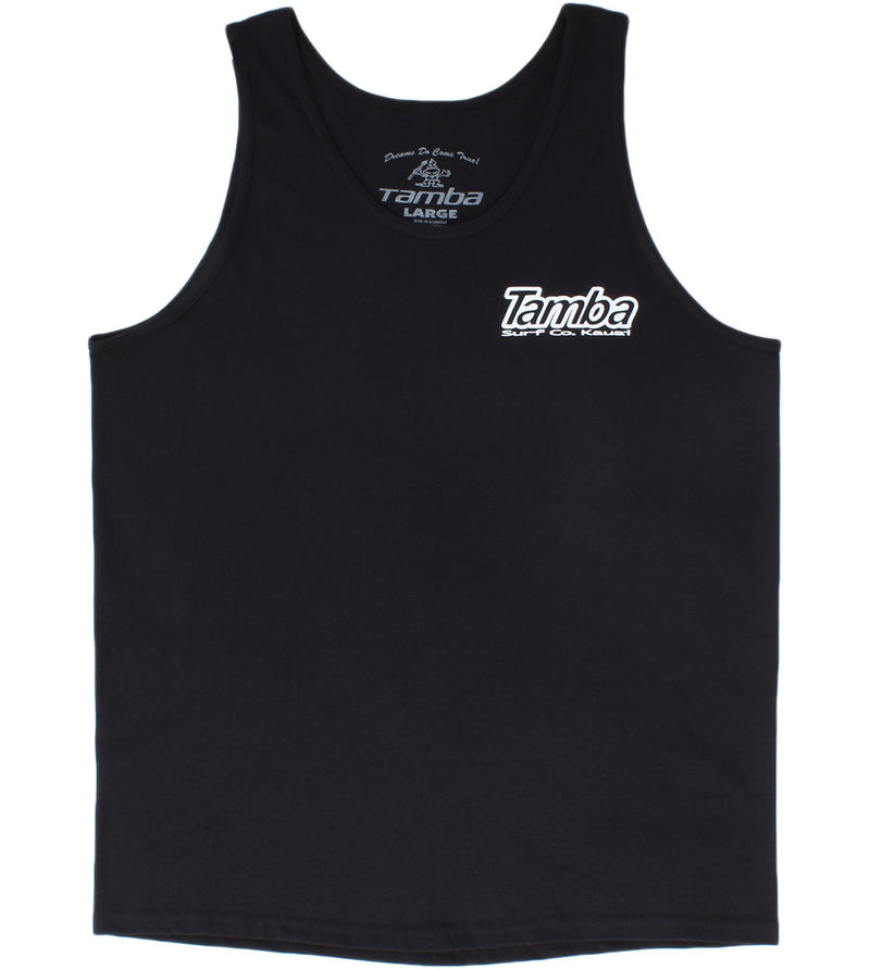 Palm Lines Tank Top Shirt - Black