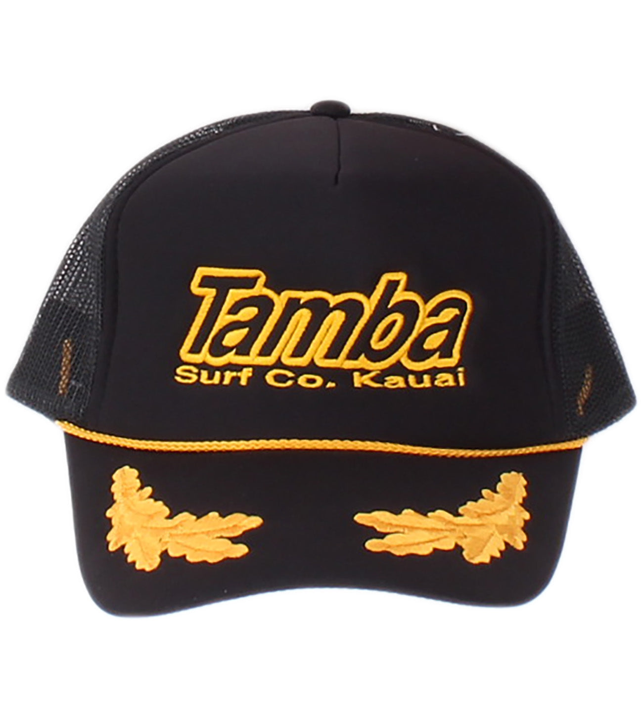 Surf Co Trucker Embroidered Hat - Black/Gold