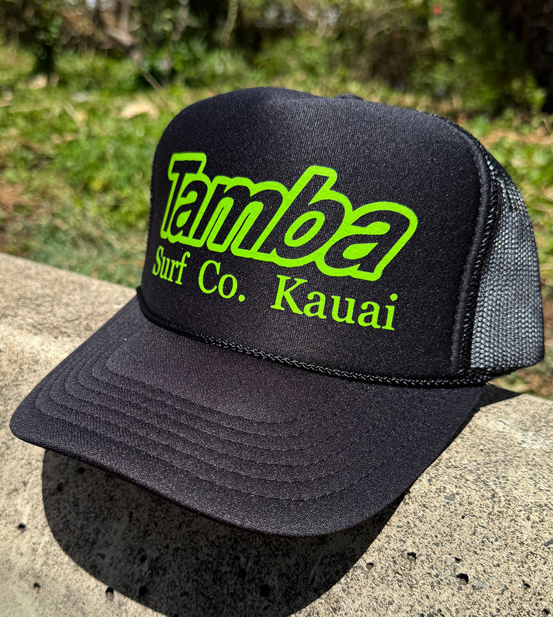 Surf Co Trucker Hat - Black/Green