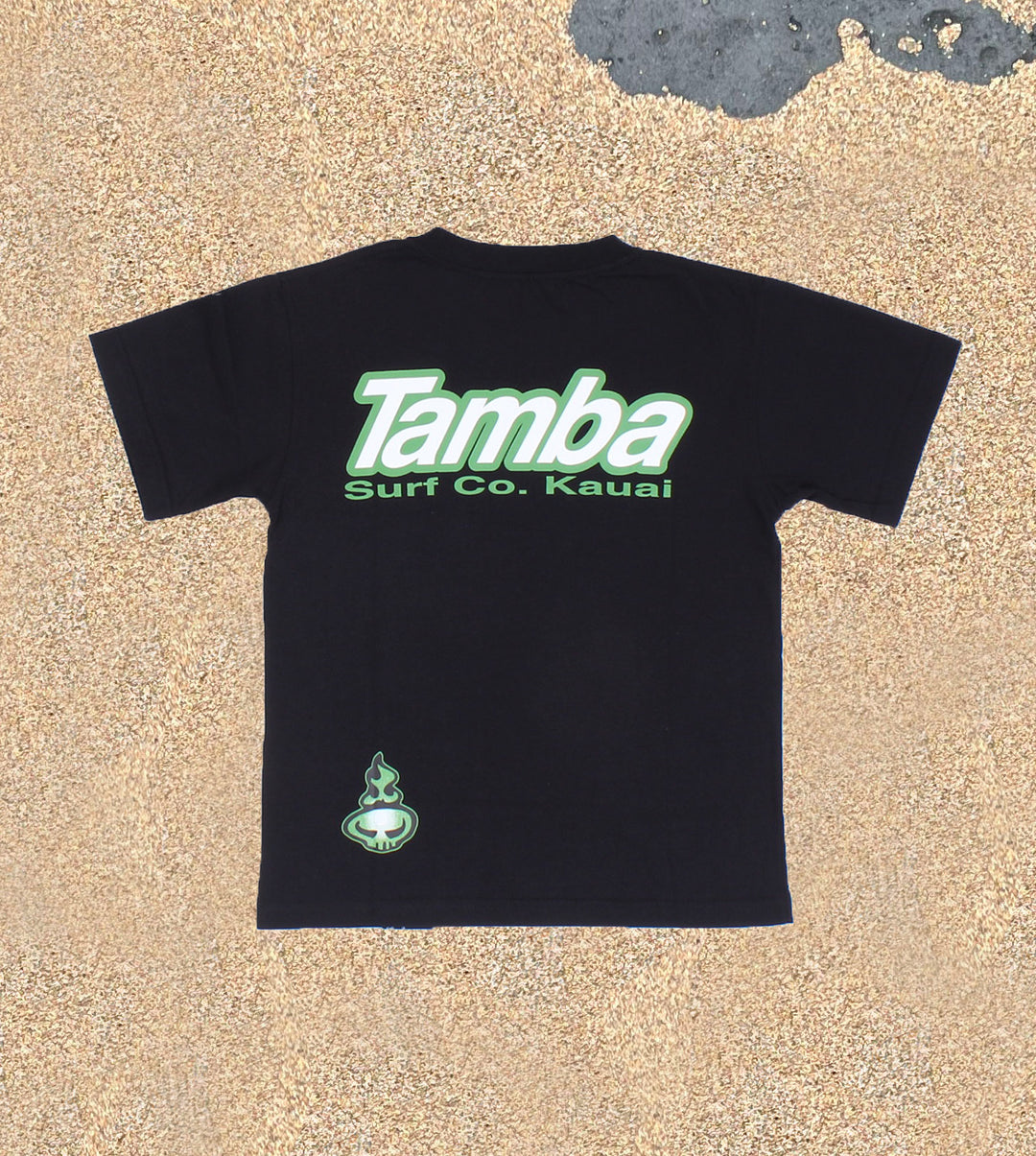 Surf Co Kauai YOUTH Short Sleeve Shirt - Black/Green/White