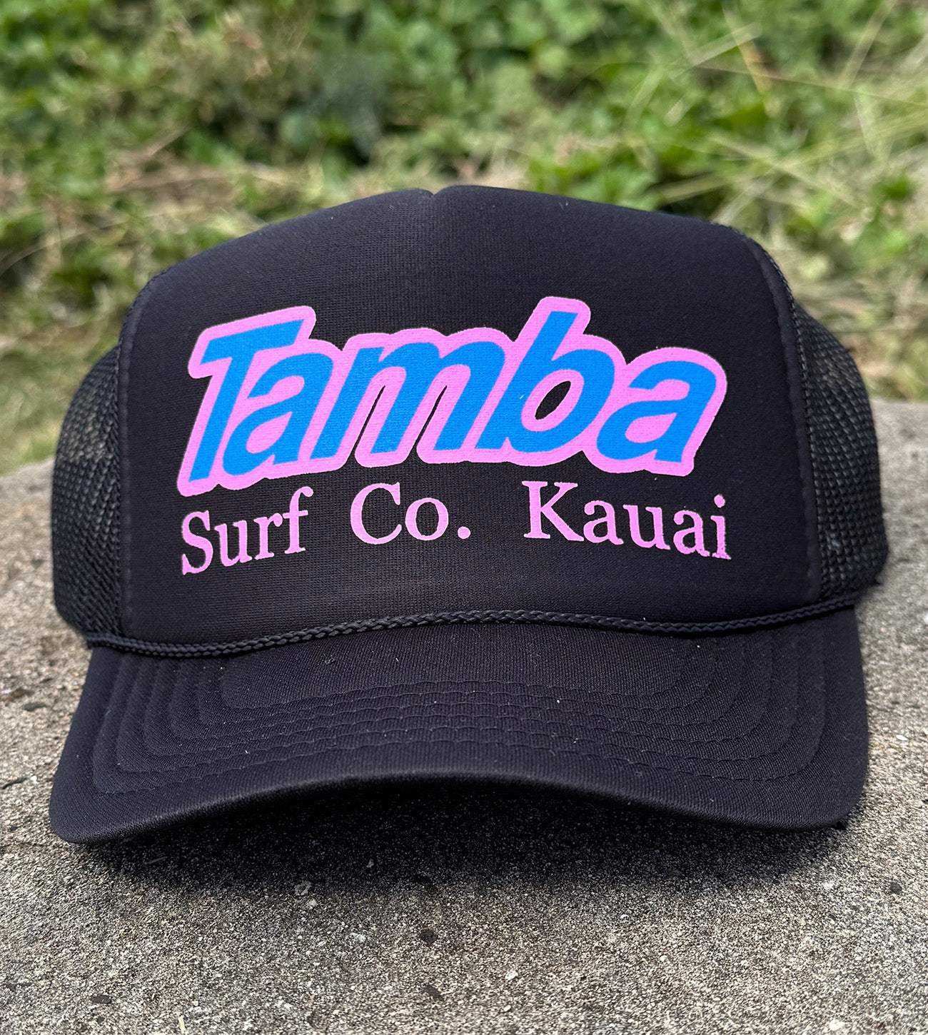 Surf Co Trucker Hat - Black/Pink/Blue