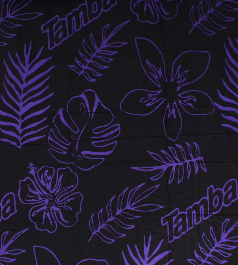 Flora Pareo/Sarong - Black/Purple