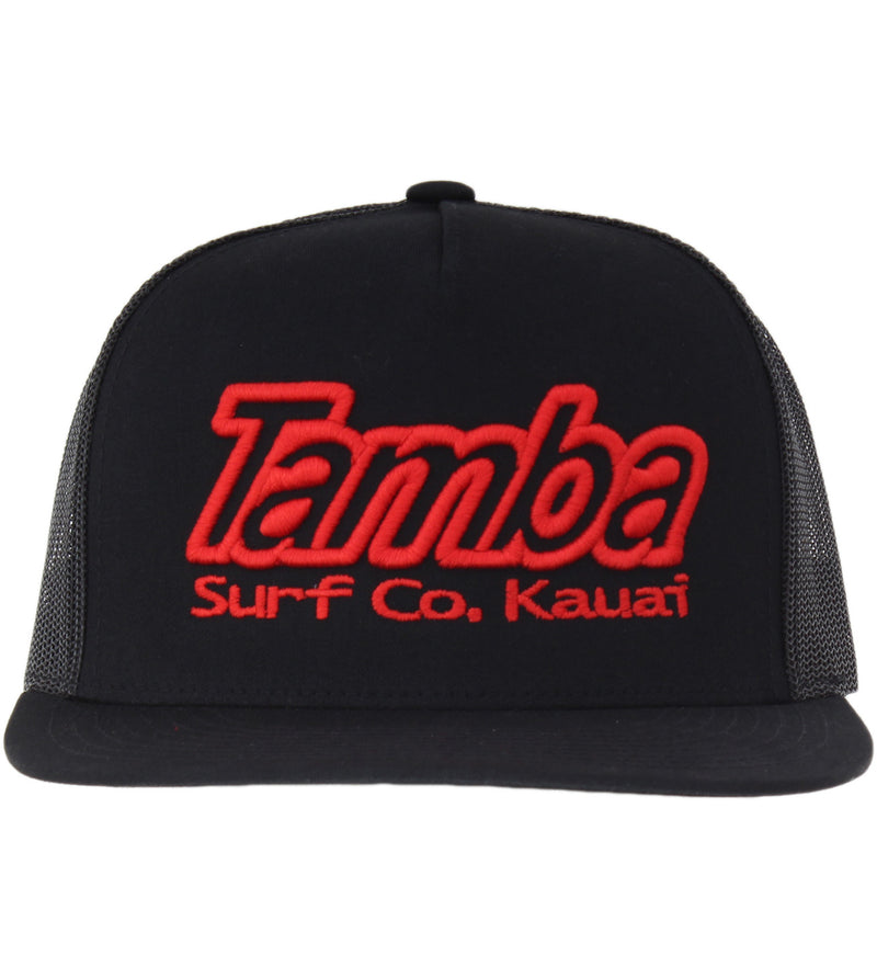 Classic Surf Co 3D Mesh Snapback Hat - Black/Red