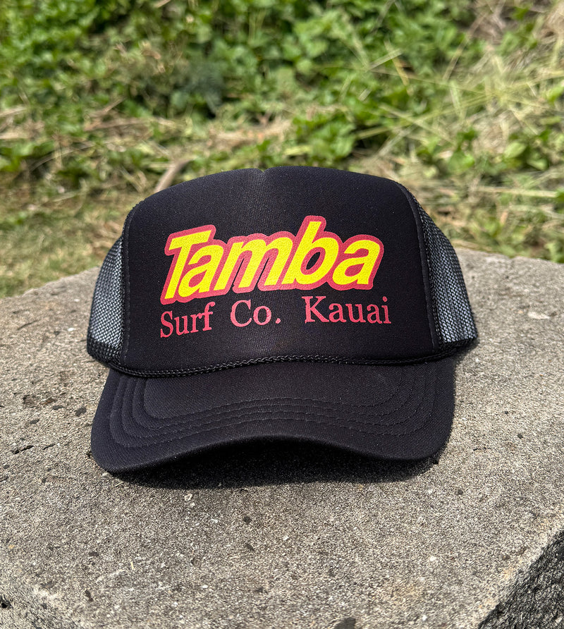 Surf Co Trucker Hat YOUTH - Black/Red/Yellow