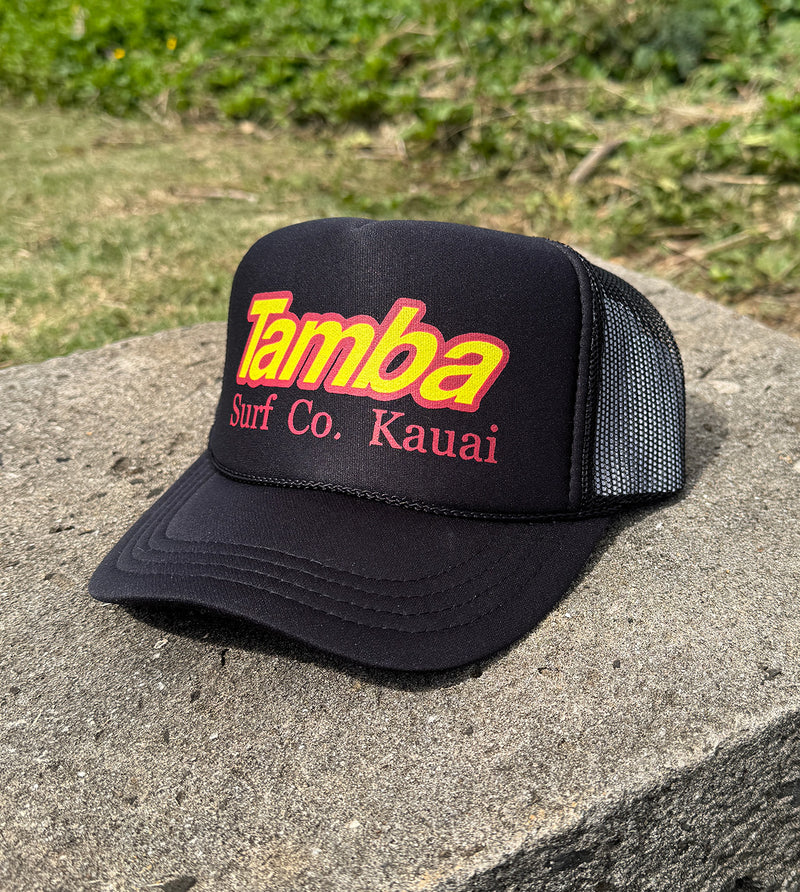 Surf Co Trucker Hat YOUTH - Black/Red/Yellow