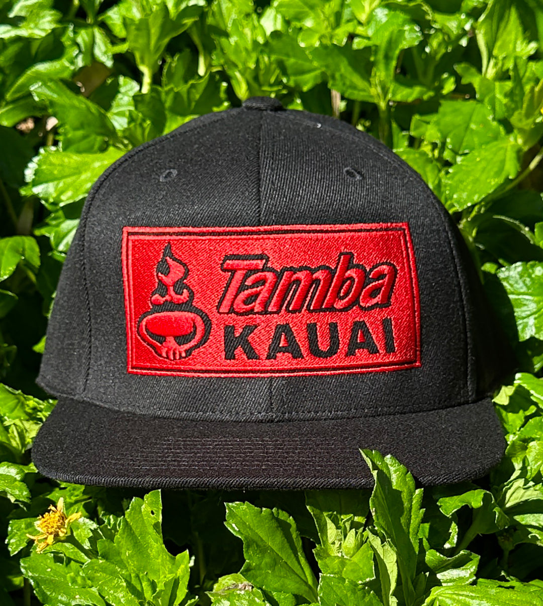 Patches Snapback Hat - Black/Red