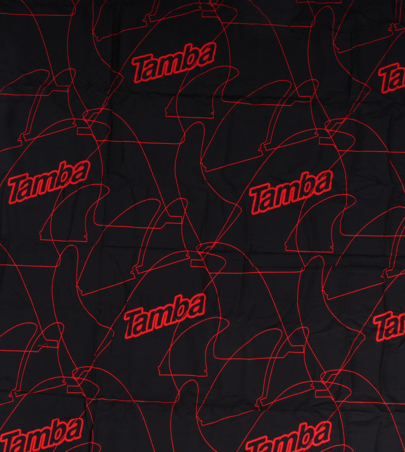 Surfboard Fins Pareo/Sarong - Black/Red