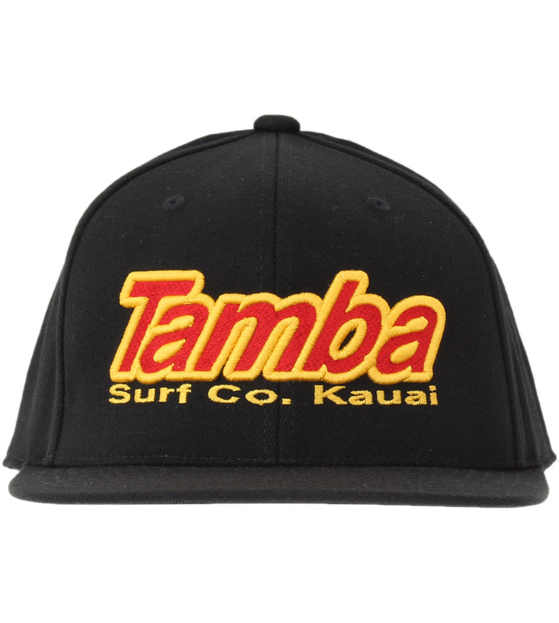 Surf Co 3D Premium Snapback Hat - Black/Yellow/Red