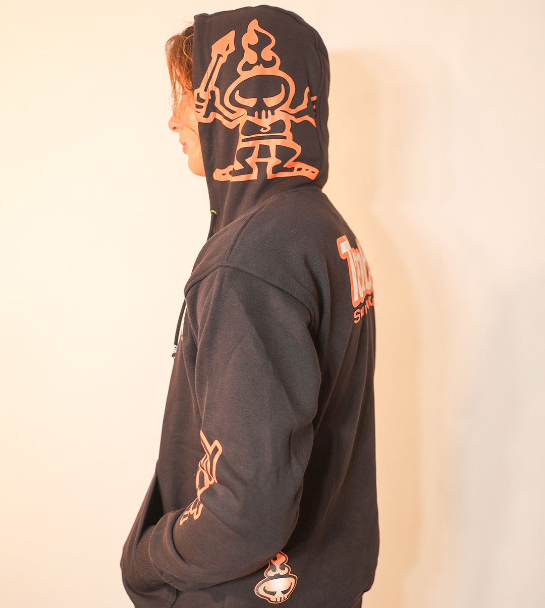 Surf Co Kauai Pullover Hoodie - Black/Rust/White