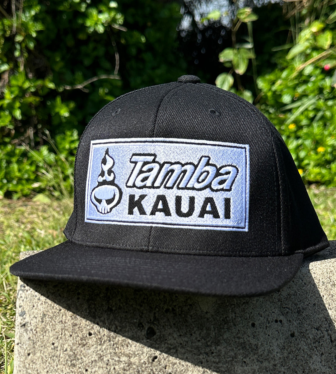 Patches Snapback Hat - Black/White