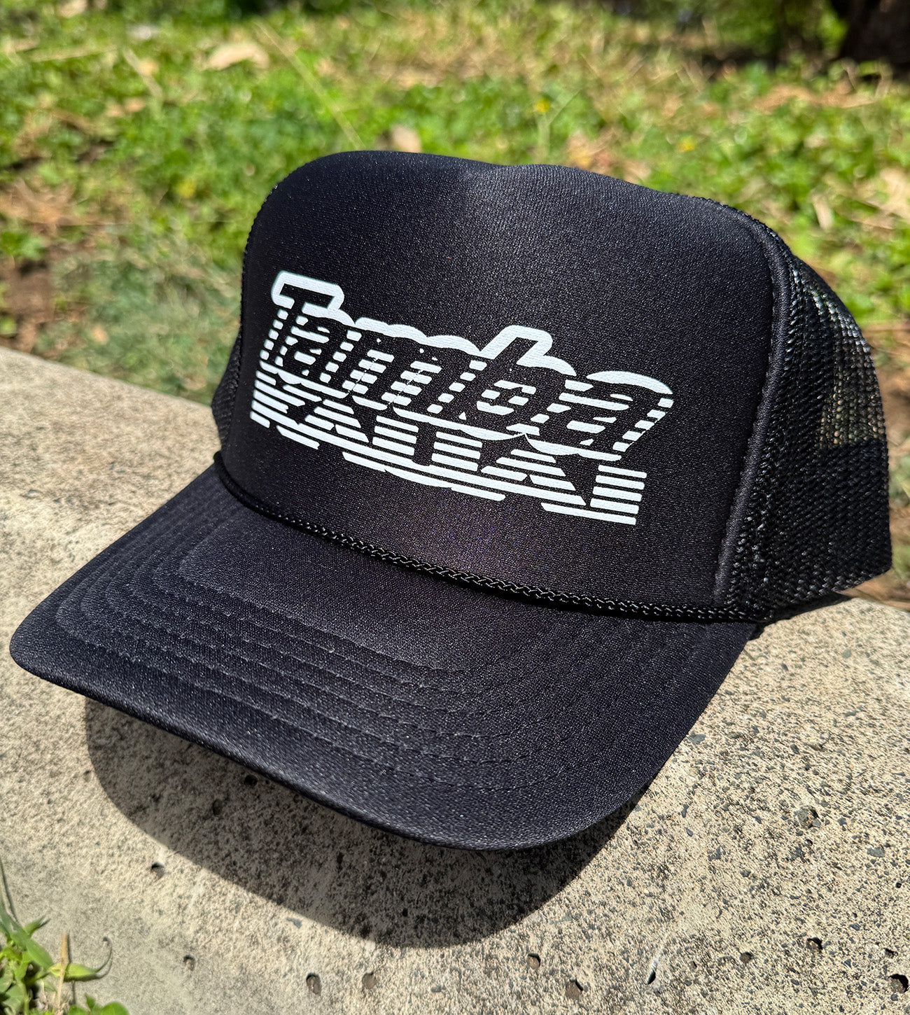 Tamba Rising Trucker Hat - Black/White – Tamba Surf Company