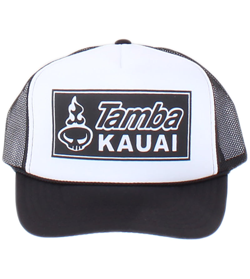 Patches Trucker Hat - Black/White/Black