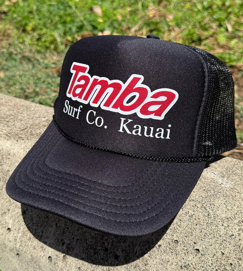 Surf Co Trucker Hat - Black/White/Red