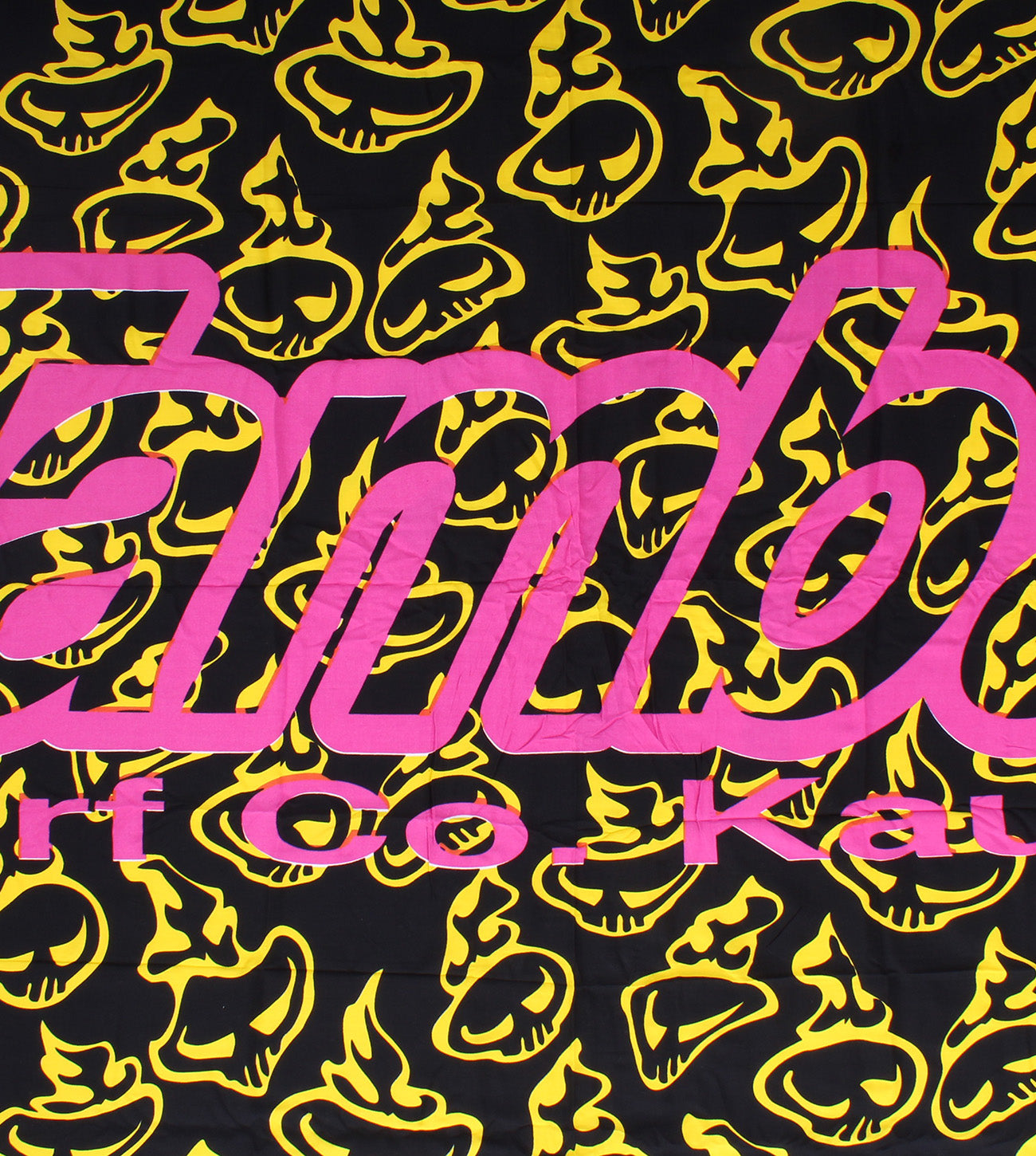 Swirly Pareo/Sarong - Black/Yellow/Pink