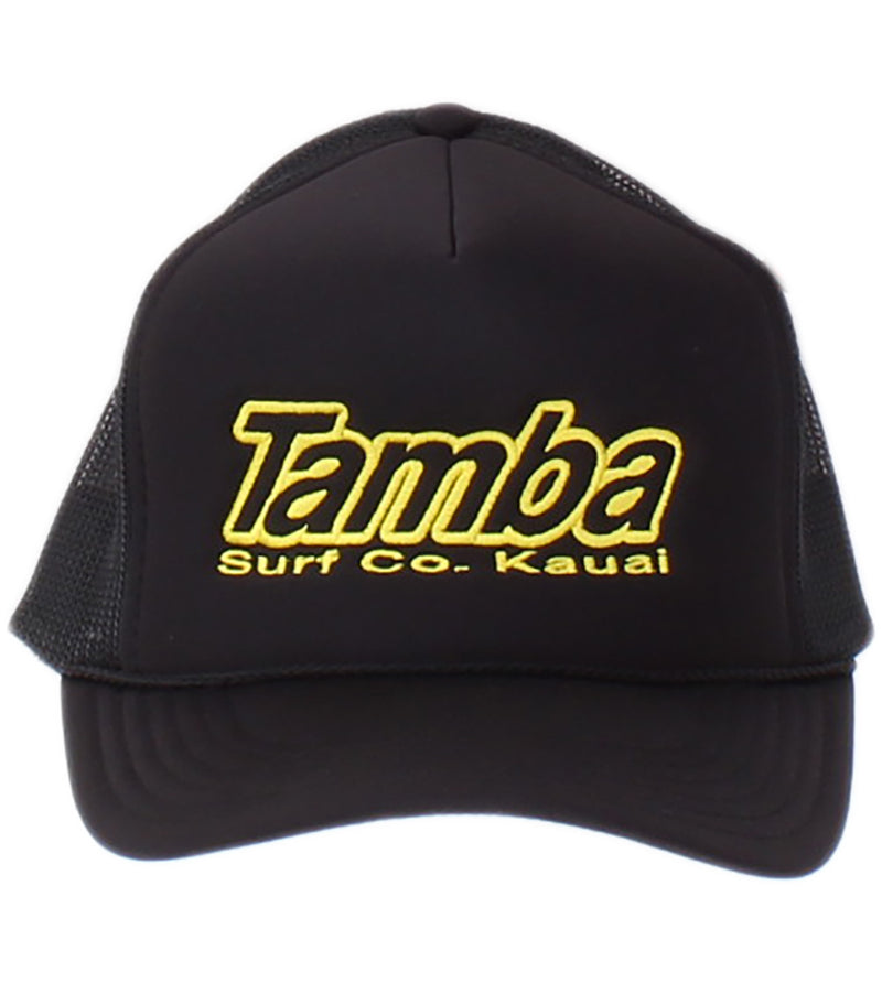 Surf Co Trucker Embroidered Hat - Black/Yellow
