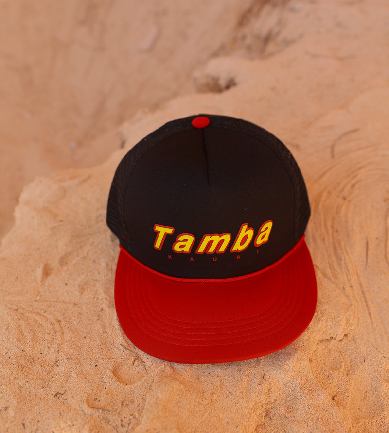Kauai Trucker Hat - Black/Red/Yellow
