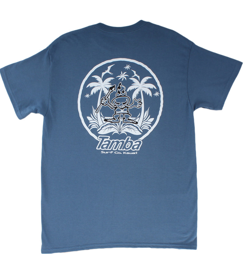 Welcome To Kaua'i Short Sleeve Shirt - Indigo Blue