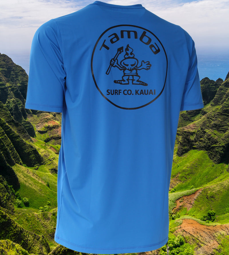 Stamp UV Short Sleeve Shirt - Blue