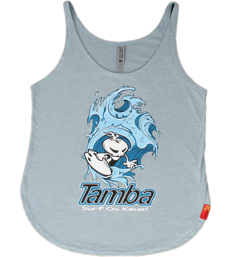 Into The Blue Women's Festival Tank Top Shirt - Stonewash Denim