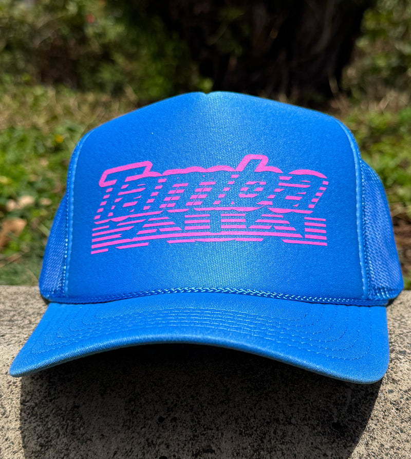 Tamba Rising Trucker Hat - Blue/Pink