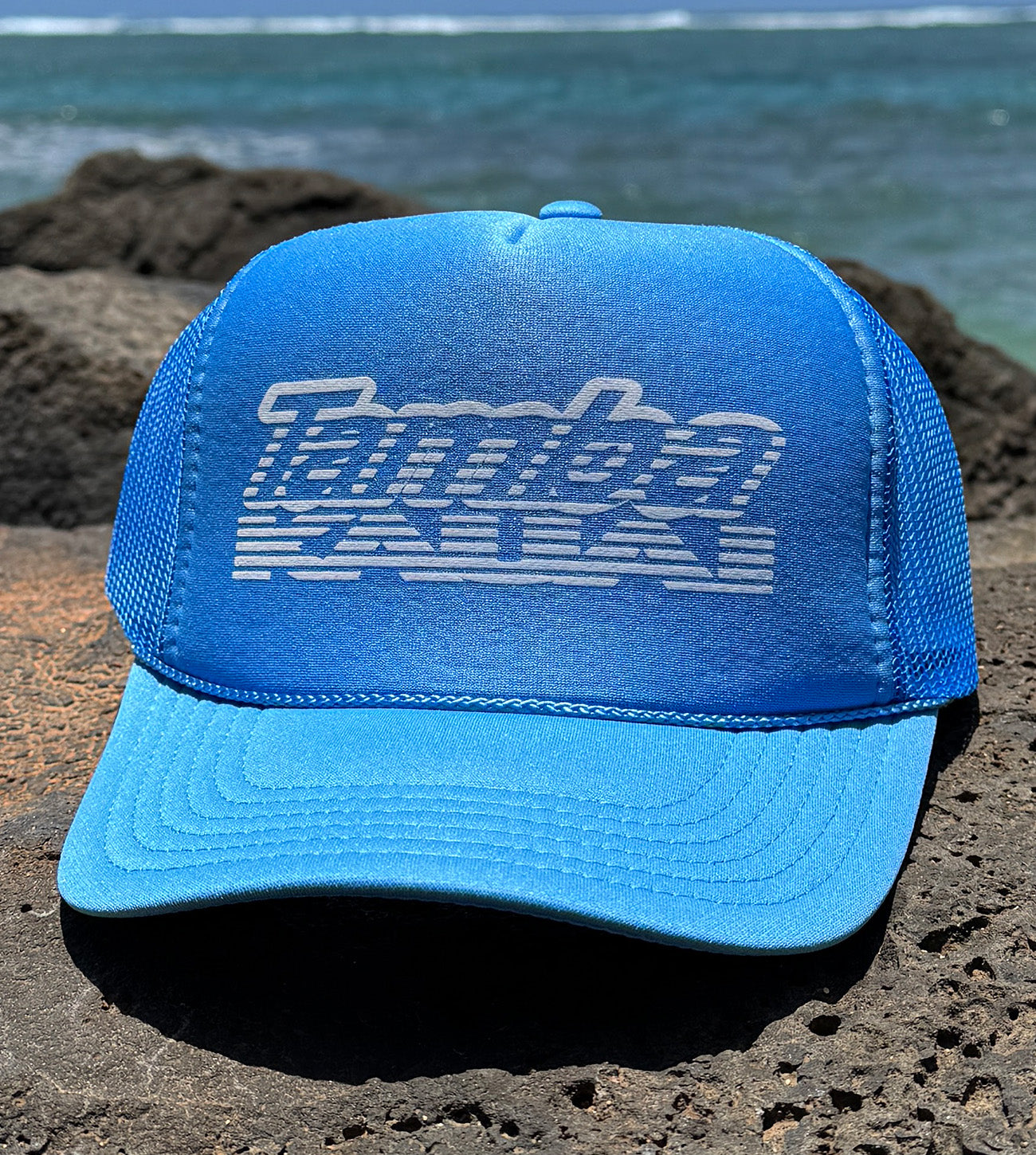 Tamba Rising Trucker Hat - Blue/White